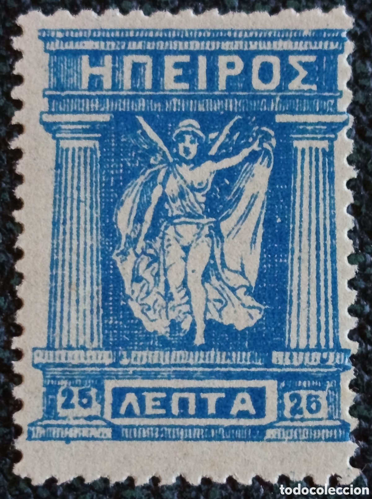 Sellos: Sello Epiro 1914 Emisi&oacute;n Local Sarand&aacute; Diosa Nike 25L Cat. Michel #VI