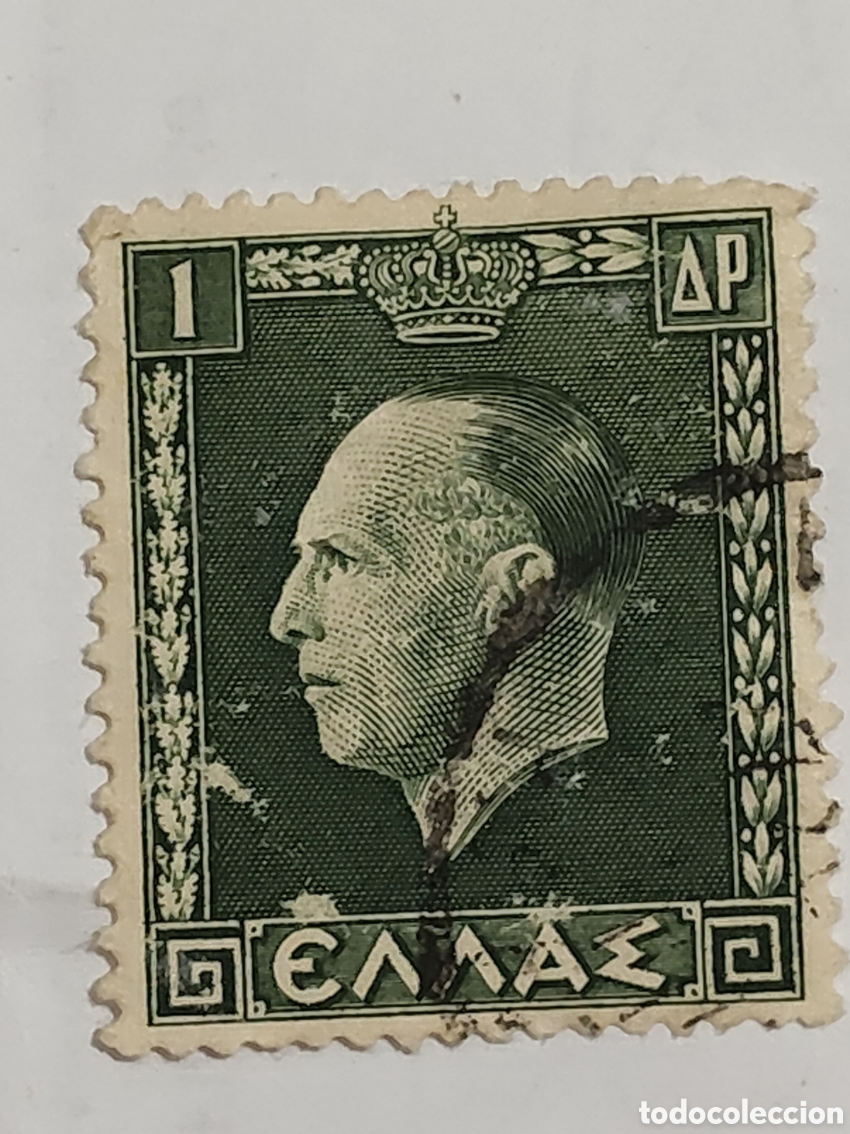 Stamps: Sello de Grecia retrato del Rey Jorge ll 1937