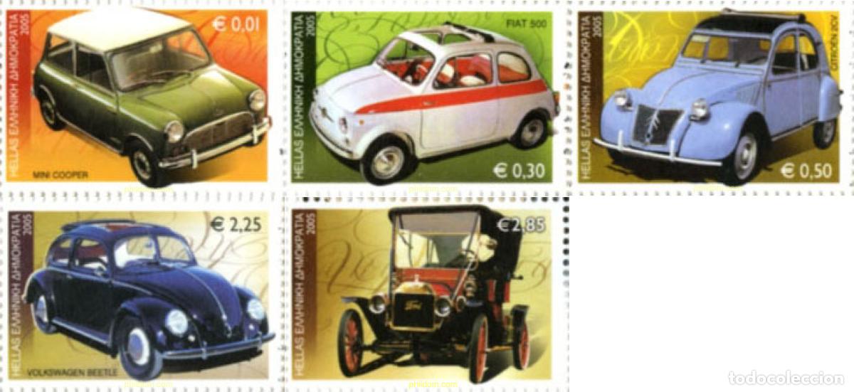 Sellos: 188308 MNH GRECIA 2005 AUTOMOVILES LEGENDARIOS