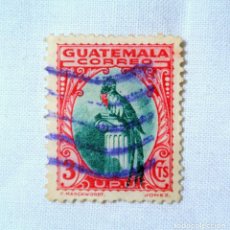 Sellos: SELLO POSTAL ANTIGUO GUATEMALA 1935 3 C PAJARO QUETZAL
