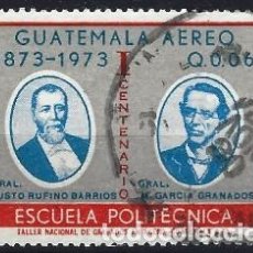 Sellos: GUATEMALA 1975 - CENTENARIO DE LA ESCUELA POLITÉCNICA, AÉREO - USADO. Lote 304472378