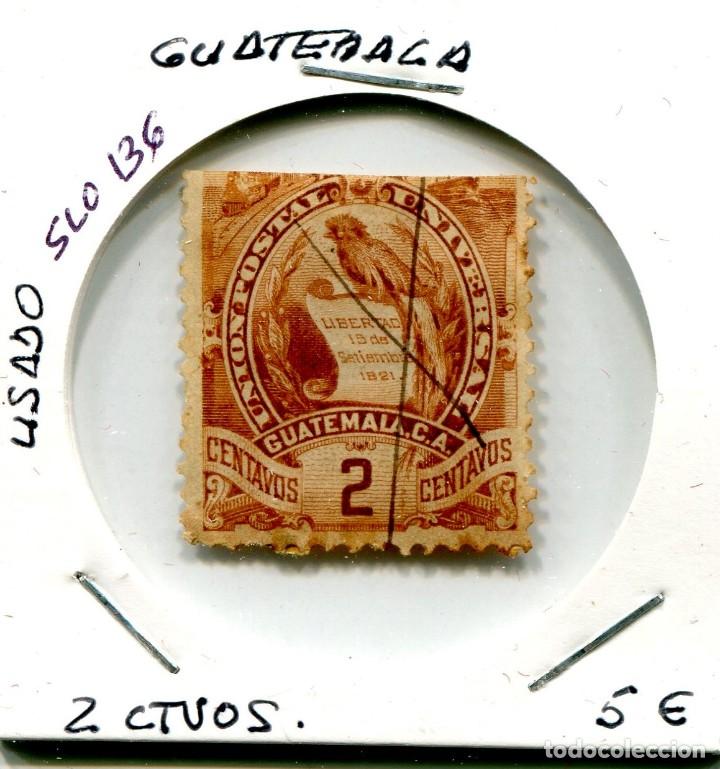 Sellos: DOS CENTAVOS GUATEMALA ( USADO ) ( SLO136 ) - Foto 1