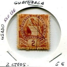 Sellos: DOS CENTAVOS GUATEMALA ( USADO ) ( SLO136 ). Lote 304863393