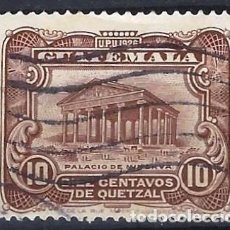 Sellos: GUATEMALA 1929 - SÍMBOLOS NACIONALES, PALACIO DE MINERVA - USADO. Lote 310510408