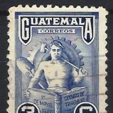Sellos: GUATEMALA 1948 - 1º ANIV. DE LA INSTITUCIÓN DEL CÓDIGO DE TRABAJO - USADO. Lote 310510428