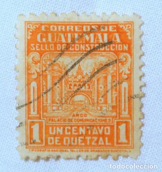 Sellos: Sello postal GUATEMALA 1943 , 1 centavo, Edificio palacio de comunicaciones - Foto 1