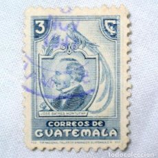Sellos: SELLO POSTAL GUATEMALA 1946 3 C JOSE BATRES MONTUFAR , CONMEMORATIVO