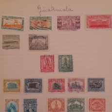 Sellos: SD)GUATEMALA, SHEET WITH STAMPS, DIFFERENT TOPICS, USED.