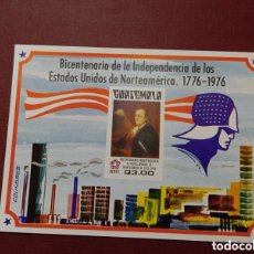 Sellos: BICENTENARIO DE LA INDEPENDENCIA DE ESTADOS UNIDOS (GUATEMALA 1976) NUEVO