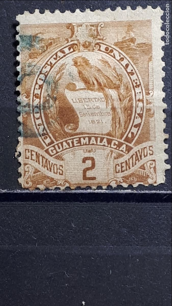 Sellos: GUATEMALA. A&Ntilde;O 1886. &deg;. YVERT 33. - Foto 1