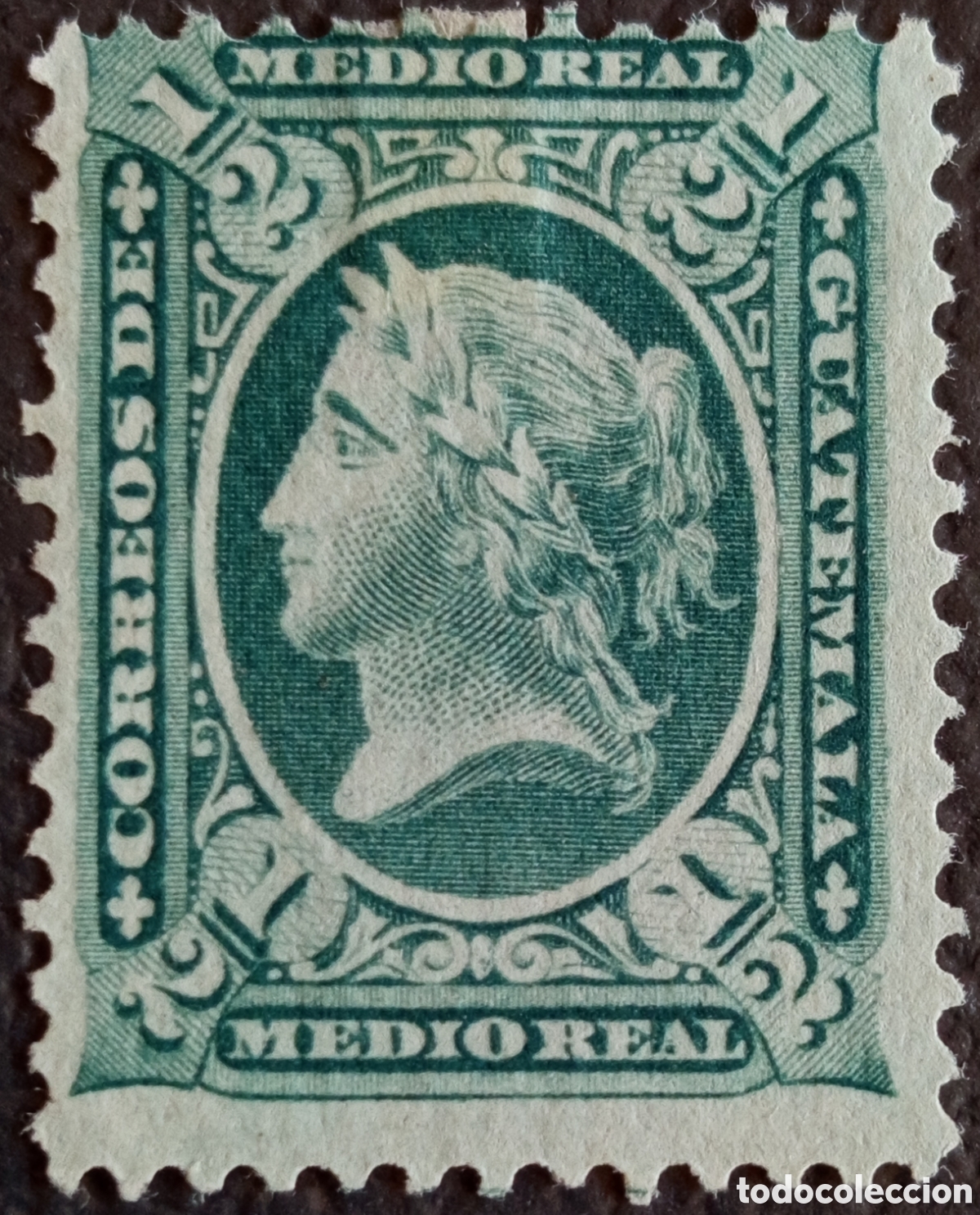 Sellos: Sello Guatemala Medio Real 1875 - MH #8 / Scott #8