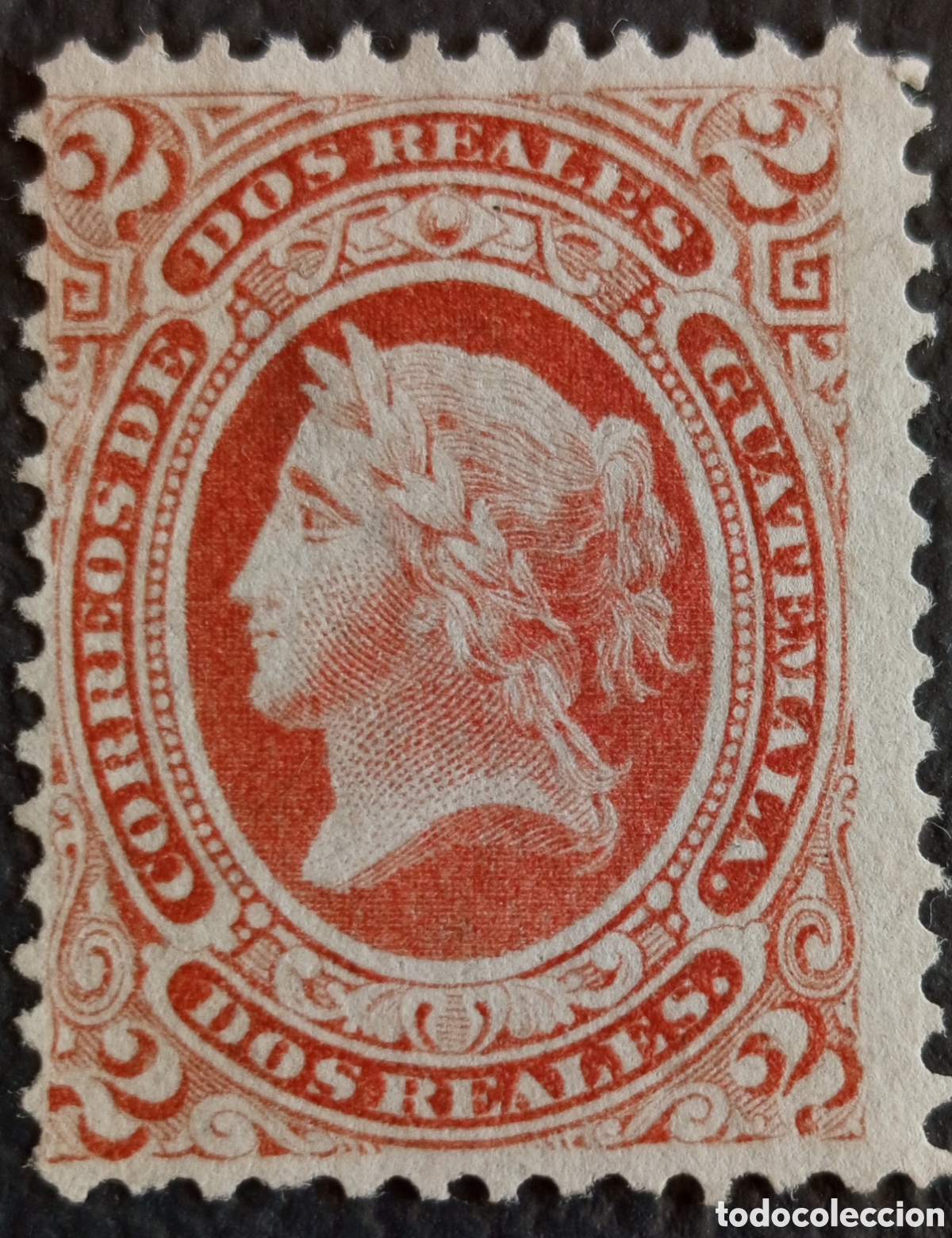 Sellos: Sello Guatemala 1875 Libertad 2 Reales Mint MH Scott #10