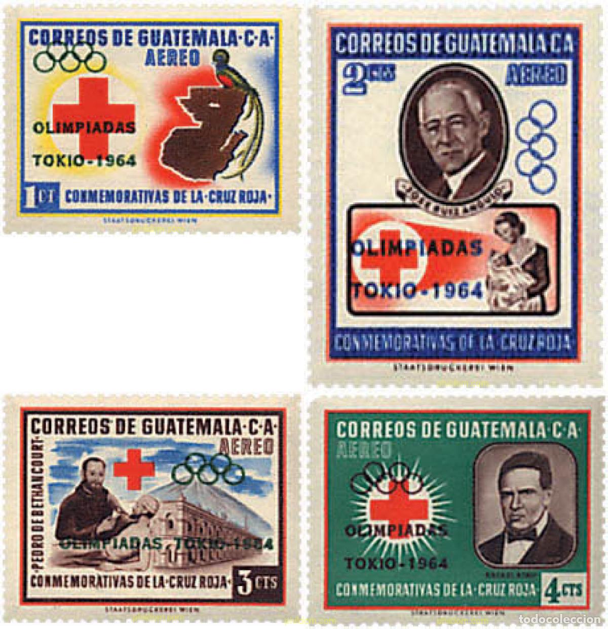 Sellos: 26898 MNH GUATEMALA 1964 18 JUEGOS OLIMPICOS VERANO TOKIO 1964