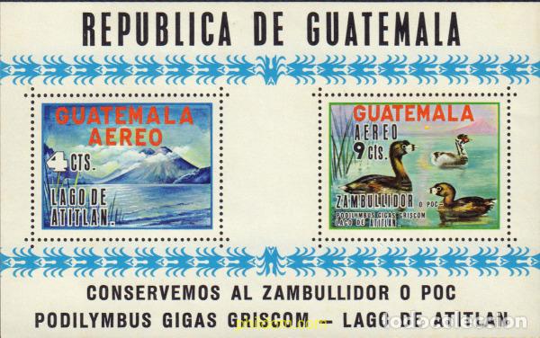 Briefmarken: 91091 MNH GUATEMALA 1970 PROTECCION DEL SOMORGUJO GIGANTE