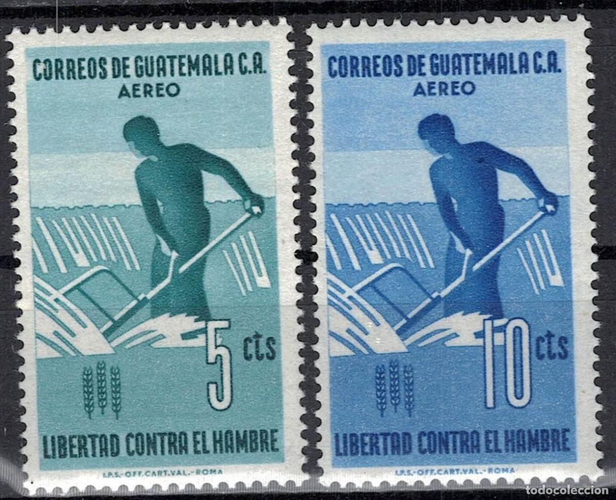Sellos: GUATEMALA 1963 SERIE 2 STAMPS MNH LIBERTAD CONTRA EL HAMBRE FREEDOM FROM HUNGER