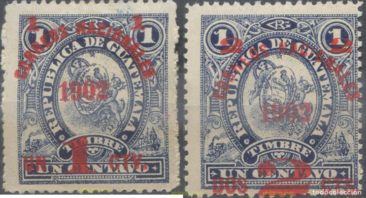 Sellos: 655525 HINGED GUATEMALA 1902 SERIE BASICA
