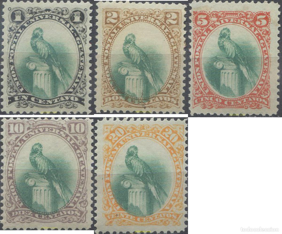 Sellos: 655443 HINGED GUATEMALA 1881 PAJARO QUETZAL