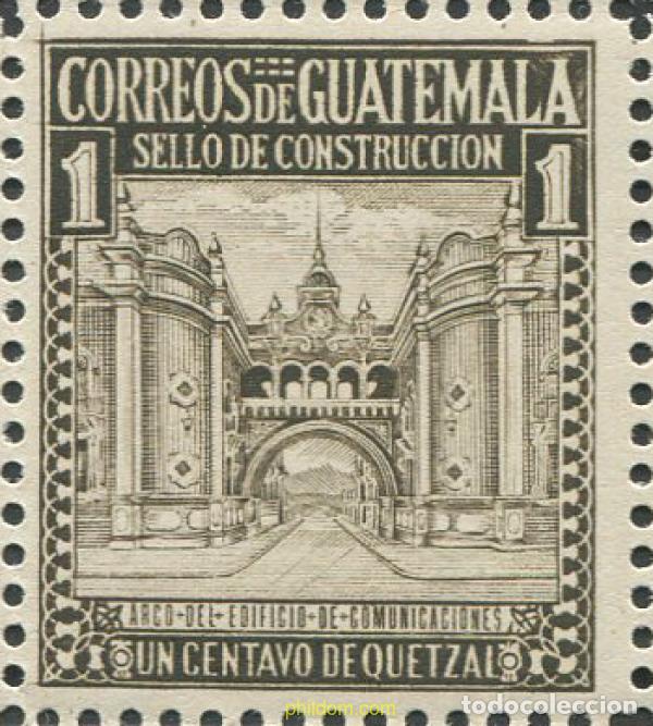 Sellos: 779864 MNH GUATEMALA 1942 ARCH OF COMMUNICATIONS BUILDING