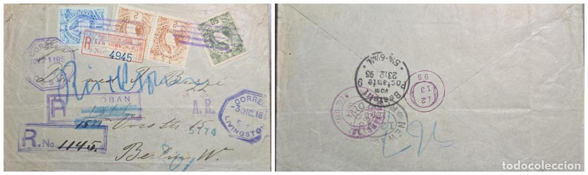 Sellos: O) 1894 GUATEMALA, COBAN, REGISTERED, NATIONAL EMBLEM, CERTIFIED, CIRCULATED COVER TO BERLIN