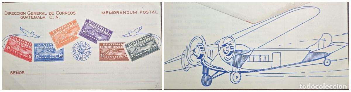 Sellos: O) 1930 GUATEMALA, COMMEMORATIVE POSTAL MEMORANDUM FROM THE GENERAL DIRECTORATE OF POSTS OF GUATEMAL