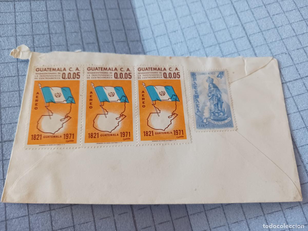 Sellos: sobre vacio, circulado guatemala, 1971 cuatro sellos