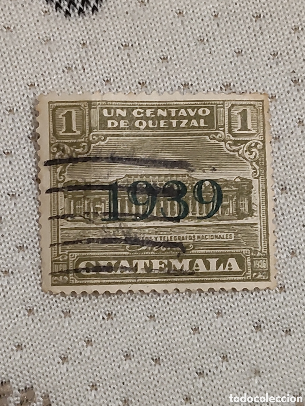 Sellos: Sello de Guatemala edificio de correos y tel&eacute;grafos 1939