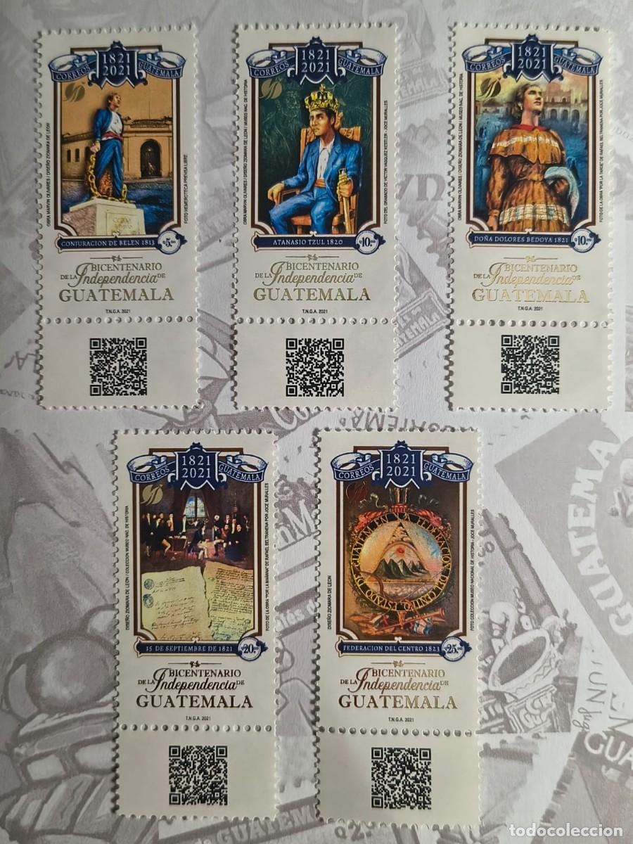 Sellos: O) 2021 GUATEMALA, THE BEL&Eacute;N CONSPIRACY 1813, ATANASIO TZUL 1820, DO&Ntilde;A DOLORES BEDOYA 1821, SEPTEMBE
