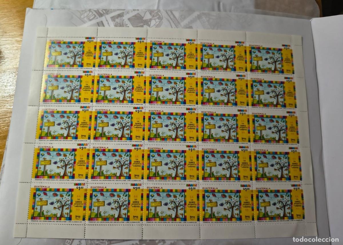 Sellos: O) 2020 GUATEMALA, AMERICA UPAEP, HUMAN VALUES, SHEET MNH