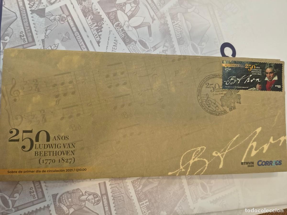 Sellos: O) 2021 GUATEMALA, COMPOSER LUDWIG VAN BEETHOVEN 1770 - 1827, FDC XF