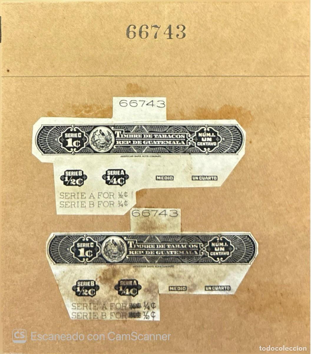 Sellos: O) 1894-1898 GUATEMALA, PROOF, TOBACCO TAX STAMP: CERTIFIES PAYMENT OF TAXES ON THE PRODUCTION, IMP
