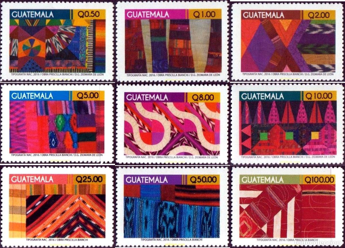 Sellos: 796427 MNH GUATEMALA 2016 TEXTILES TRADICIONALES