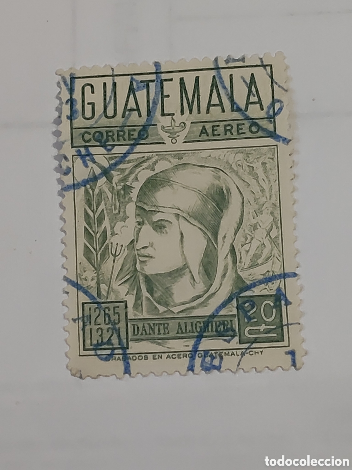 Sellos: Sello de Guatemala en honor al poeta italiano Dante Alighieri 1969