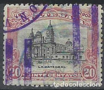 Sellos: GUATEMALA 1902 - S&Iacute;MBOLOS NACIONALES, CATEDRAL DE LA CIUDAD DE GUATEMALA - USADO