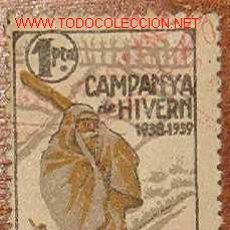 Sellos: VIÑETA CAMPANYA DE HIVERN, 1938-39, 1 PTA. Lote 8319285