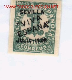 Sellos: Vi&ntilde;eta sello SEVILLA,1 pta. - Foto 1