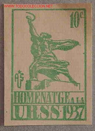 Sellos: Vi&ntilde;eta Hometange a la URSS, 1937 - Foto 1