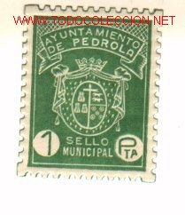 Sellos: Vi&ntilde;eta delAyuntamiento de Pedrola. - Foto 1