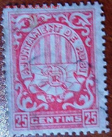 Sellos: Ajuntament de Rub&iacute;, 25 ctms - Foto 1