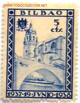 Sellos: Bilbao, 5 ctms - Foto 1