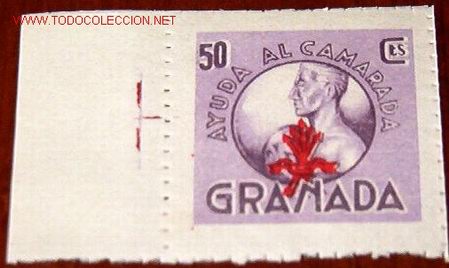 Sellos: Ayuda al camarada, Granada, 50 ctms - Foto 1