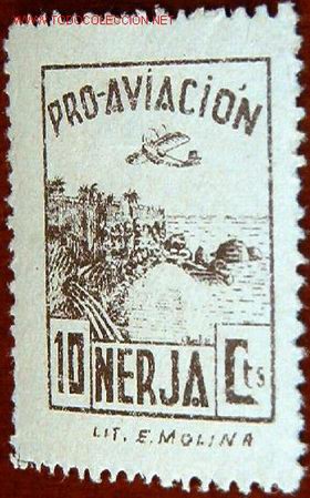 Sellos: Pro aviaci&oacute;n Nerja, 10 ctms - Foto 1