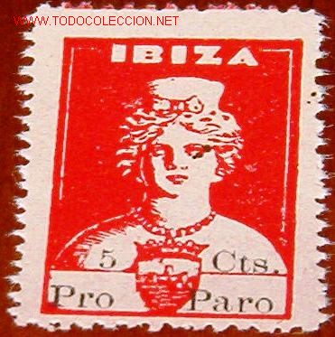 Sellos: Ibiza pro paro, 5 ctms - Foto 1