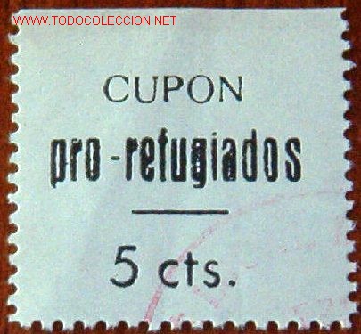 Sellos: CUPON pro refugiados, 5 ctms - Foto 1