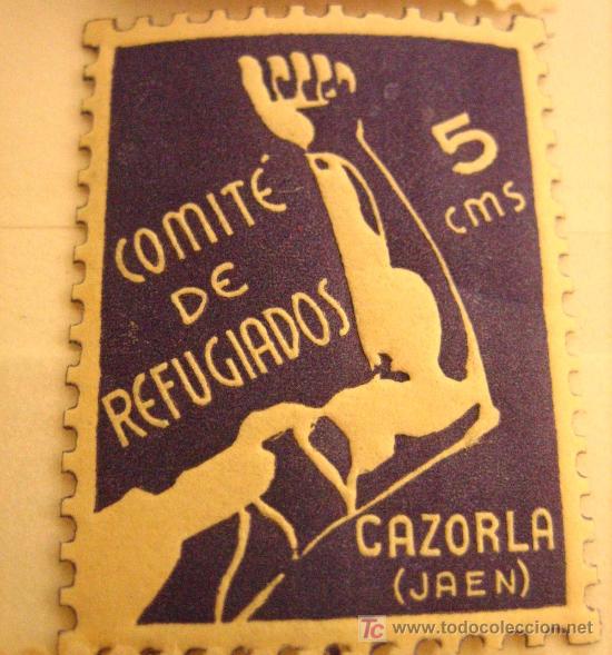 Sellos: Sello Comit&eacute; de Refugiados, Cazorla, 5 cts - Foto 1
