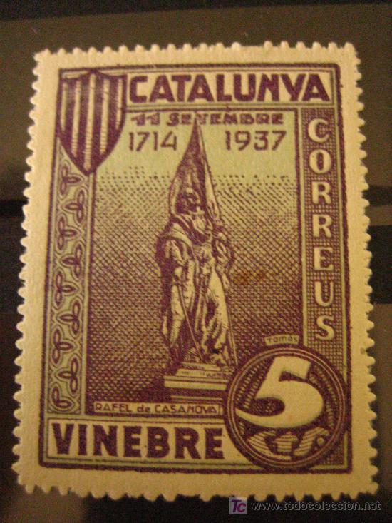Sellos: Sello Vinebre, 5 cts - Foto 1