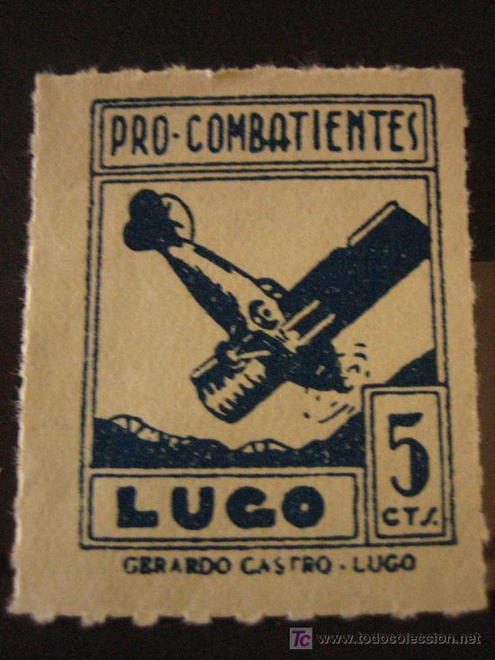 Sellos: Sello Pro Combatientes, Lugo, 5 cts - Foto 1