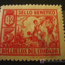 Sellos: SELLO BENÉFICO BOLLULLOS DEL CONDADO, 5 CTS. Lote 4639294