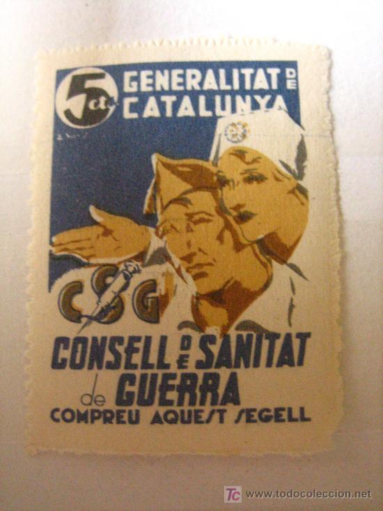 Sellos: Consell de sanitat de guerra, 5 cts - Foto 1