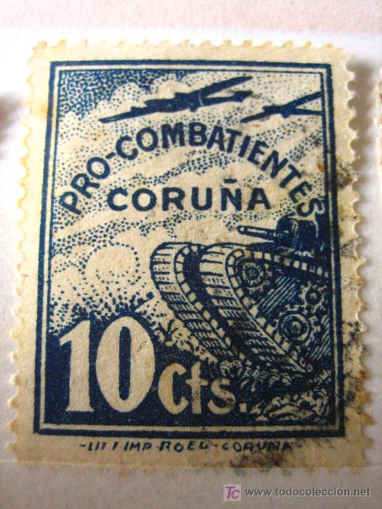 Sellos: Sello Pro Combatientes, Coru&ntilde;a, 10 cts - Foto 1