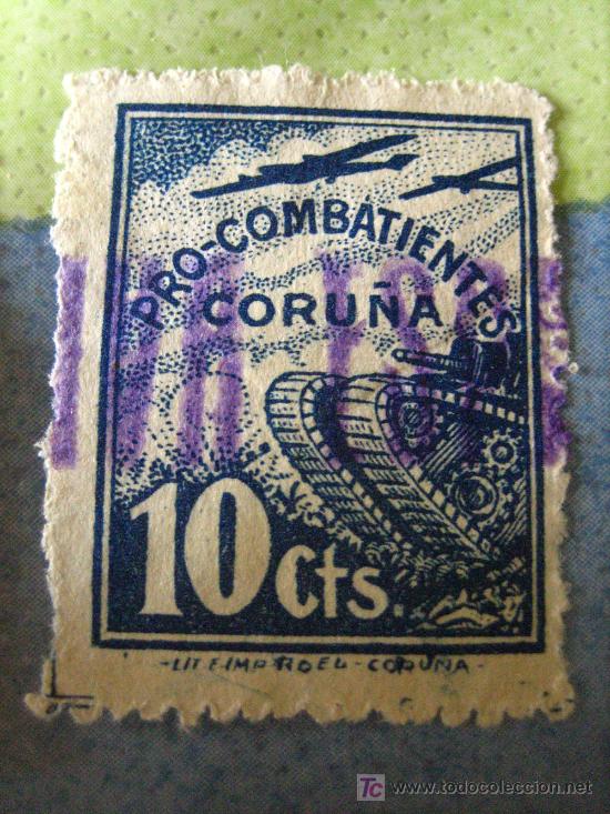 Sellos: Sello Pro Combatientes, Coru&ntilde;a, 10 cts - Foto 1